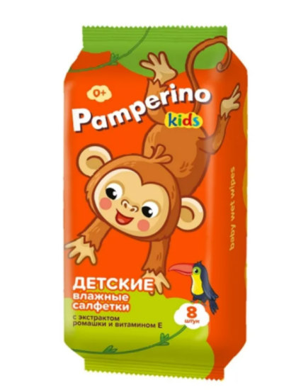 Салфетки влажные №8 Kids детские с ромашкой Mix Pamperino 72781 Салфетки влажные №8 Kids детские с ромашкой Mix Pamperino 72781