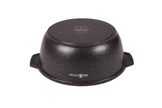 Кастрюля-жаровня 4л со стеклянной крышкой, АП (кофейный мрамор)  линия "Marble Induction" жмки41а  Кастрюля-жаровня 4л со стеклянной крышкой, АП (кофейный мрамор)  линия "Marble Induction" жмки41а