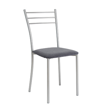 Стул "Хлоя" велюр серый (Ним 40) н.хром