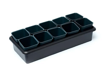 Рассадник на 10 стаканчиков черный 