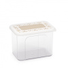 Банка для хранения сыпучих продуктов "Эстетика" 1,4л прямоугольная (бело-бежевый) М8735