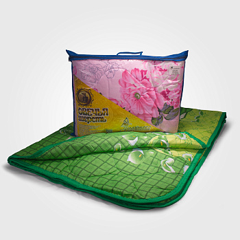 Одеяло "Лама" шерсть 2,0сп полиэстер в чемодане 