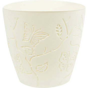 Горшок для цветов Plast Team Butterflies 5,3 л D225 мм круг.225х225х208мм молочный туман PT401410048