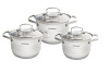 Набор кастрюль нержавеющая  сталь 5-ти сл. капс. дно 6 предм.(кастр. 3шт- 3,1л, 5,1л, 6,5л) НМ 5110