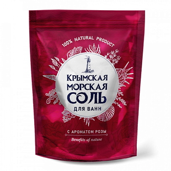 Соль для ванн морская 1100гр Натуральная Роза КС-99