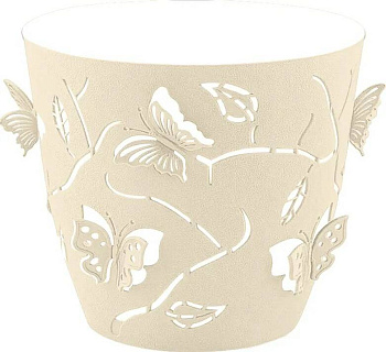Горшок для цветов Plast Team Butterflies 0,7 л D115 мм круг.115х115х105мм молочный туман PT401110048
