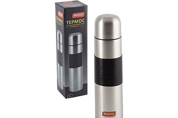 Термос из нерж. стали с силиконовыми вставками NUOVO, 1,0 л 005234