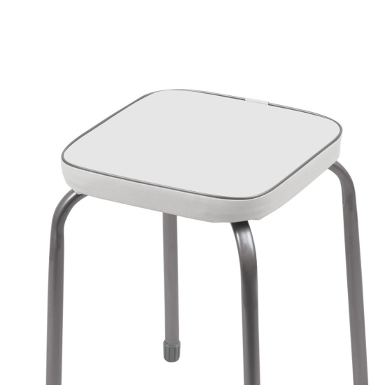 Табурет "Фабрик 3" без обода на 4-х опорах ТФ03 светло-серый