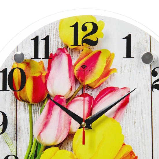 3030-040 Часы настенные "Тюльпаны" Рубин