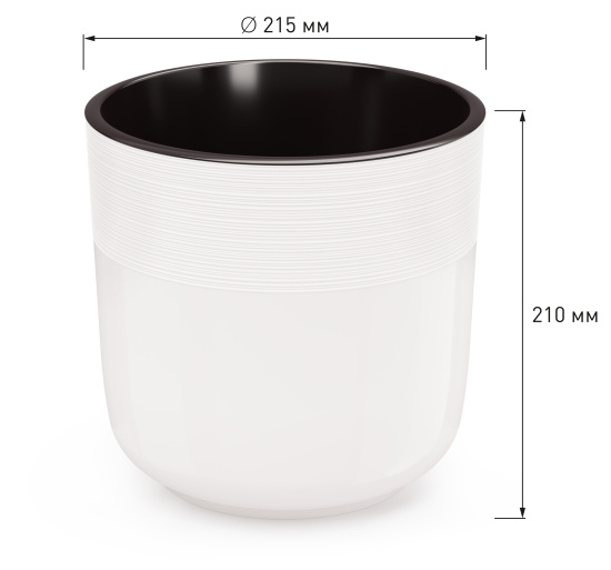 Горшок цв. "Линель" 6л двойной (белый) М8704