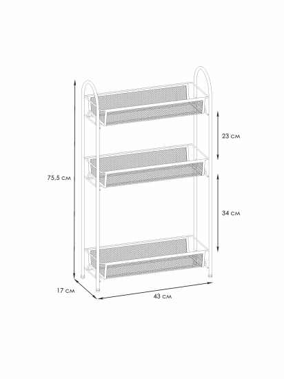 Этажерка "Ладья 13" (черный) 