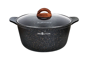 Кастрюля 3л со стеклянной крышкой, АП линия "Granit Ultra Induction" (Original) кгои33а