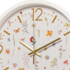 3027-052 (10) Часы настенные круг d=30см, корпус белый "Цветочный паттерн", Рубин