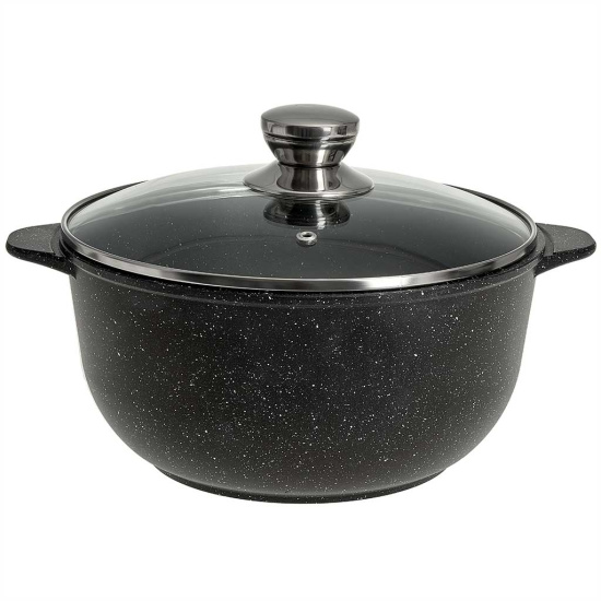 Кастрюля алюминиевая с антипригарным покрытием и стеклянной крышкой 3л серии "Орион" 1703-04-10