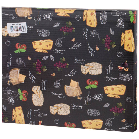 СЫРОРЕЗКА LEFARD "СЕКРЕТНЫЕ ИНГРЕДИЕНТЫ" 27,5*23*3 СМ ЧЕРНАЯ 27*17*2,5 СМ (КОР=12ШТ.) (263-1182)