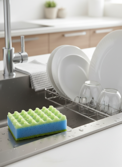 Губка для посуды 2шт "Ежики" гх054 (уп.30шт)