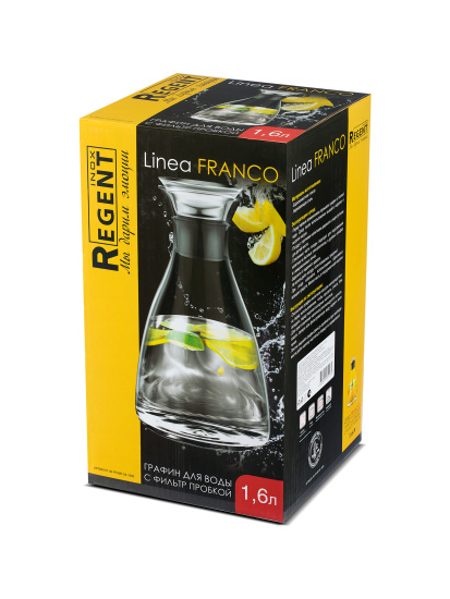 Графин 1,6л с фильтр-пробкой Linea Franco 93-FR-BR-04-1600