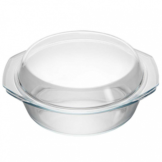 РК-513 Круглая кастрюля с крышкой из термостойкого стекла 3,2л "Забава" 
