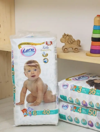 Подгузники LARA BABY 56шт 5-9кг MIDI 3