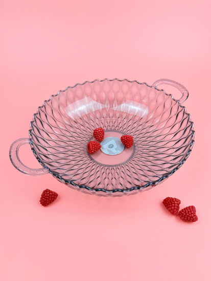 Фруктовница с ручками 22см (пластик) цвет микс OLS-033А-5