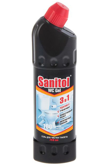 Гель для чистки туалета 3в1 Sanitol WC ЧС-07