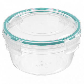 Контейнер для продуктов герметичный круглый 0,5л с замками (бесцветный) 221161318/02