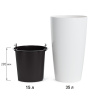 Кашпо "Рондо" 35л (со вставкой 15л) (белый) М8879