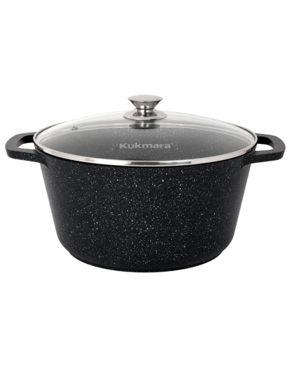 Кастрюля 6,5л со стекл. кр. АП (темный мрамор) кмт652а Кастрюля 6,5л со стекл. кр. АП (темный мрамор) кмт652а