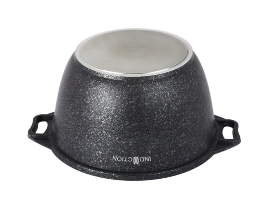 Кастрюля 4л со стеклянной крышкой, АП линия "Granit Ultra Induction" (Blue) кгги43а