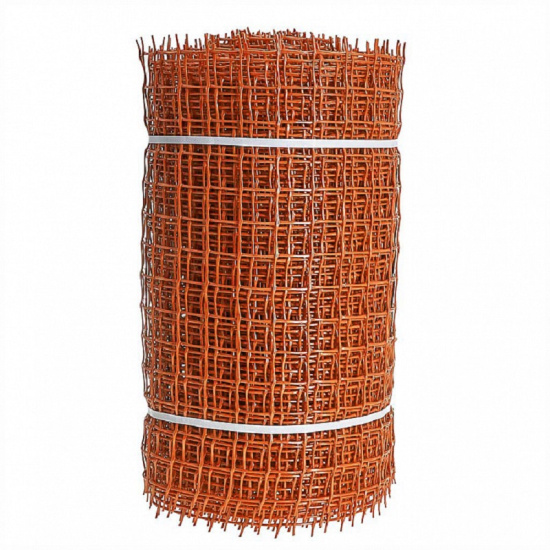 Садовая сетка квадратная 33х33 (0,5х20) ПРОФИ оранжевый