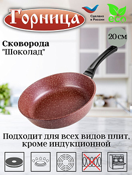 Сковорода 200/51мм с пластиковой ручкой без крышки с2051аш