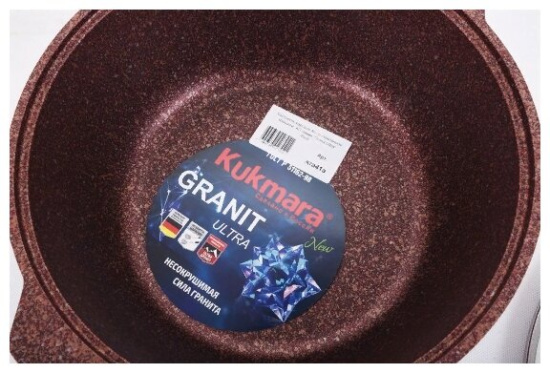 Кастрюля-жаровня 4,0л со стекл.крышкой АП "Granit ultra" (red) жга41а