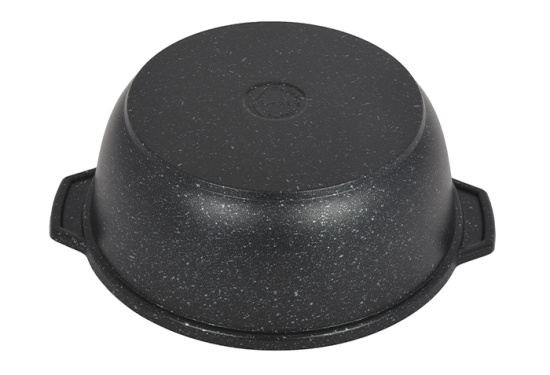 Кастрюля- жаровня 4,0л со стекл. крышкой АП (темный мрамор) жмт42а