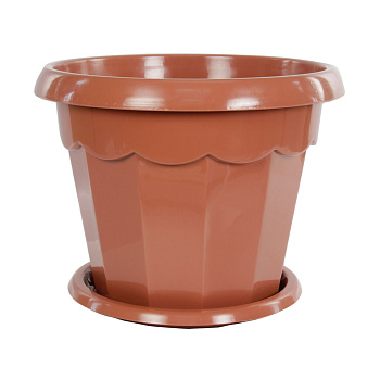 Горшок цв. "Гармония" 7л. с поддоном. коричневый М1577