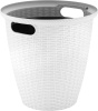 Кашпо InGreen Rattan D 380мм 30л с внутренним горшком 16 л, белоснежный жасмин IG500310048