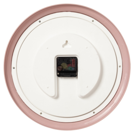 3527-012 (10) Часы настенные круг d=35см, корпус розовый с патиной, "Розы", Рубин