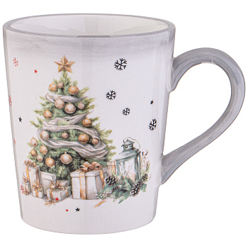 КРУЖКА AGNESS “С НОВЫМ ГОДОМ!" 12,2*8,8*10 СМ 320 МЛ 358-2268