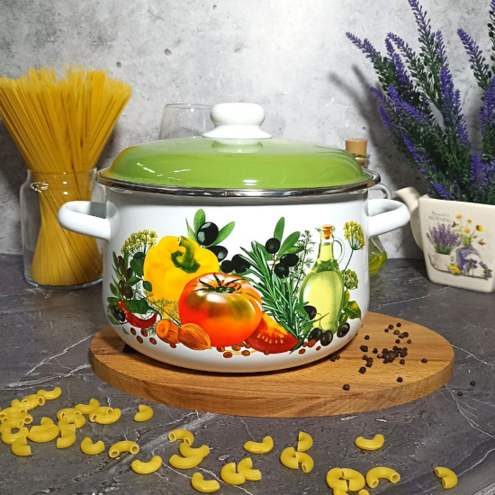 Кастрюля конич. 5,5 л. белосн. Европейская кухня 1с47я