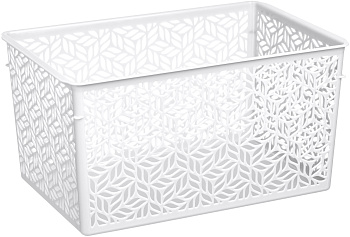 Корзинка универсальная "Линден" 6,7л, 290х190х150мм (белый) 221313429/01