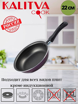 Сковорода 220мм без крышки,1 ручка, Сплав А5 3672213 (серия VIOLET) Сковорода 220мм без крышки,1 ручка, Сплав А5 3672213 (серия VIOLET)