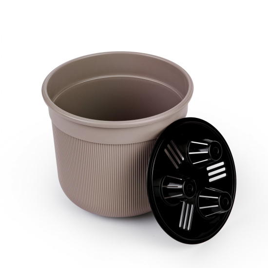 Горшок цв. "Сканди" 5л (с дренажной вставкой) (какао) М9015