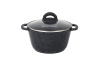 Кастрюля 2,5л со стеклянной крышкой, АП линия "Granit" (black) кгч25а  Кастрюля 2,5л со стеклянной крышкой, АП линия "Granit" (black) кгч25а
