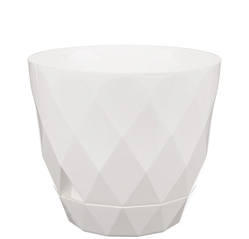 Горшок для цветов Laurel D145мм 1,3л с поддоном (белый) 221610829/01