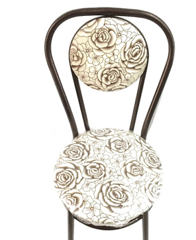 Стул №5 ткань "Роза милк" н.медь