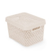 Корзина "Элемент" 17л (с крышкой)(бежевый) М9020