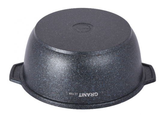 Кастрюля-жаровня 5л диаметром 28см со стекл. крышкой, АП линия "Granit ultra" (blue) жгг52а