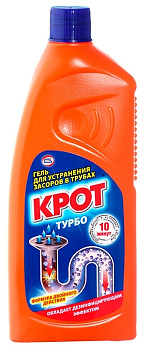 Гель для устранения засоров 500мл KROT TURBO (4000024)
