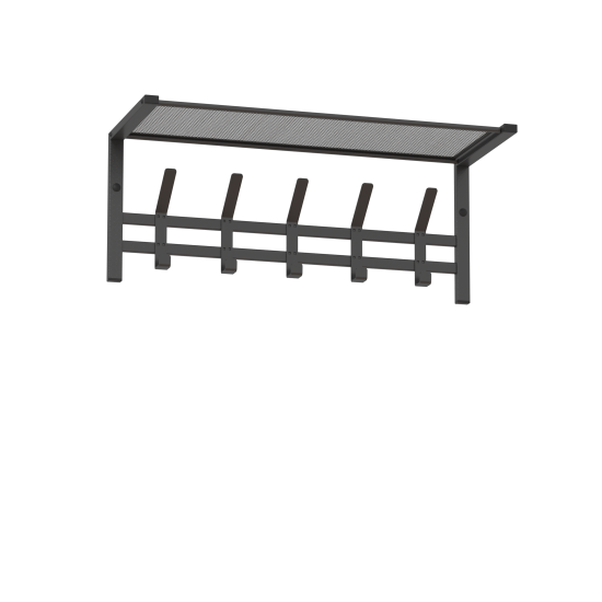 Вешалка с полкой "Торонто 21", hanger with shelf (Графит) 