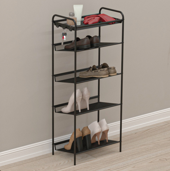 Подставка для обуви 5-и полочная "Женева 15"  (черный)