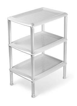 Этажерка универсальная "Джета" 3 полки светло-серая С741СЕР